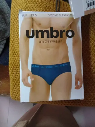 Set 6 Slip Uomo Umbro Nero e Blu Taglia M