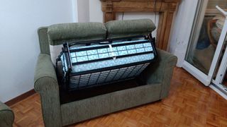 Sofá cama 2 plazas verde oscuro