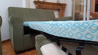 Sofá cama 2 plazas verde oscuro