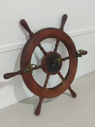 Timón Perchero Vintage Madera y Metal