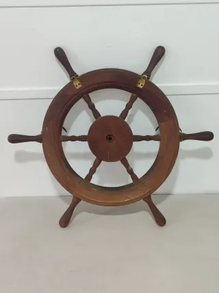 Timón Perchero Vintage Madera y Metal