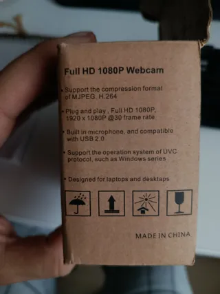 Webcam Full HD 1080p Negra