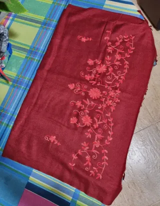 Conjunto traje de niña huertana 8/10 años y chal.