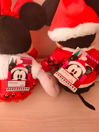 Coppia Peluche Disney Natale Minnie Mickey 2018