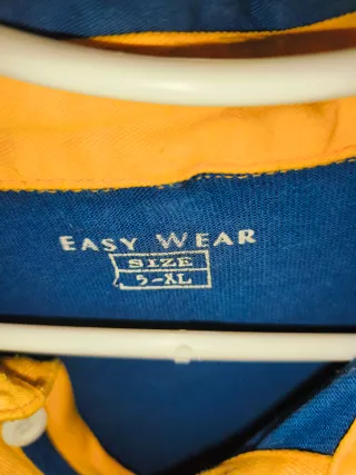 Camiseta Polo Hombre Azul y Amarillo.