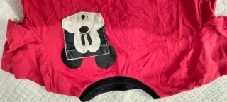 Maglietta neonato rossa con Topolino