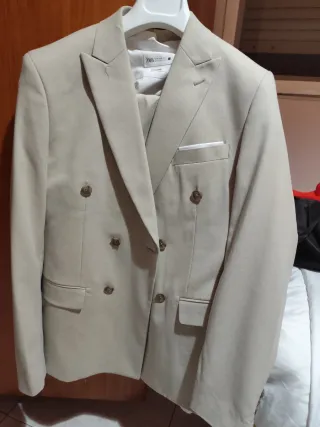 Traje JVZ Beige Doble Botonadura