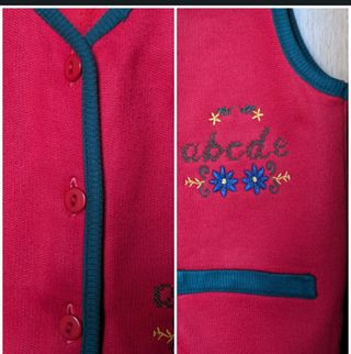 Gilet bimba in stile bavarese, vintage