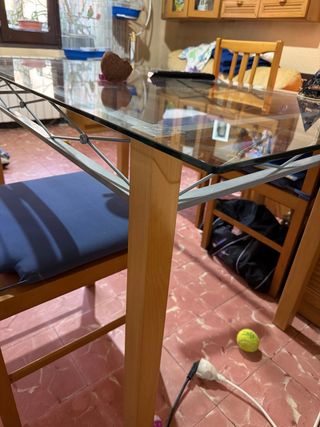 Mesa comedor cristal moderna 135x75
