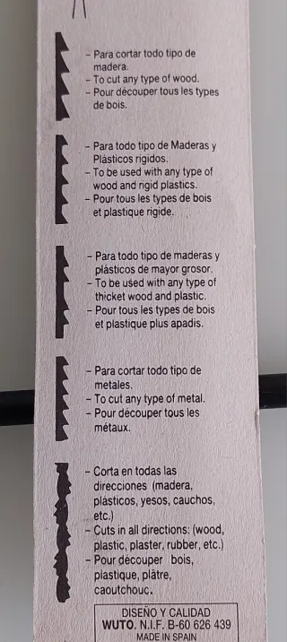 SIERRA DE MARQUETERÍA + 12 HOJAS (TODO A ESTRENAR)