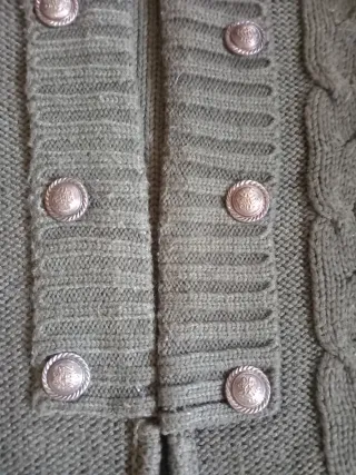 Chaleco de punto verde militar