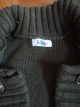 Chaleco de punto verde militar