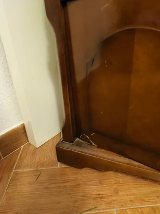 Mueble auxiliar TV madera 2 cajones y puertas