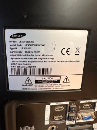 Televisión Samsung LE40C630K1W 40