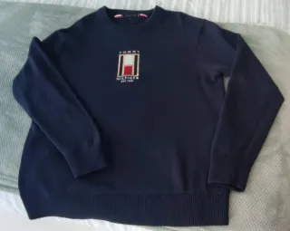 Jersey Tommy Hilfiger Logo Hombre Azul