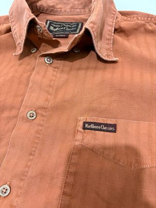 Camicia Marlboro Classics Uomo Vintage Tg M Aranci