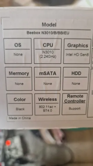 ASRock Beebox Mini PC Nero