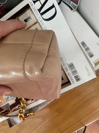 Bolso Bimba y Lola Beige Cadena Dorada