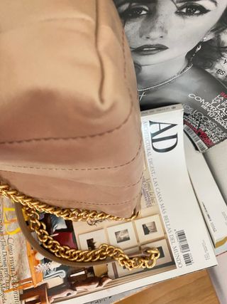 Bolso Bimba y Lola Beige Cadena Dorada