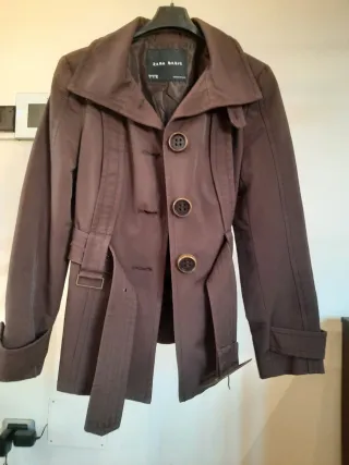 Giacca Zara Sahariana Marrone Taglia S
