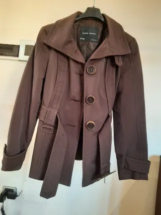 Giacca Zara Sahariana Marrone Taglia S