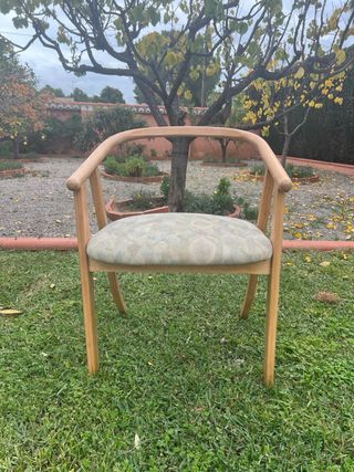 Set 4 Sillas Vintage Madera y Tela