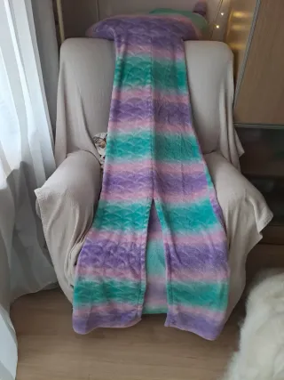 Manta Cola de Sirena Arcoíris