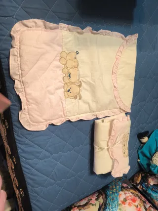 Piumino per culla/carro e fasciatoio con orsetti