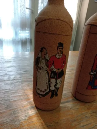 Set 2 Bottiglie Vintage Decorate