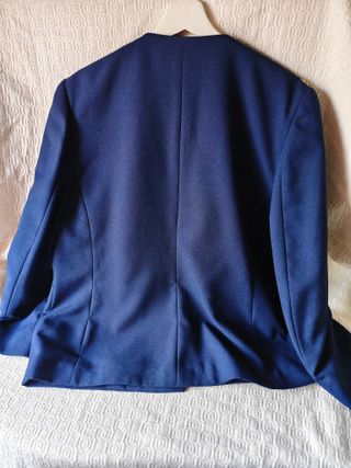 Chaqueta azul oscuro mujer talla L señora elegante