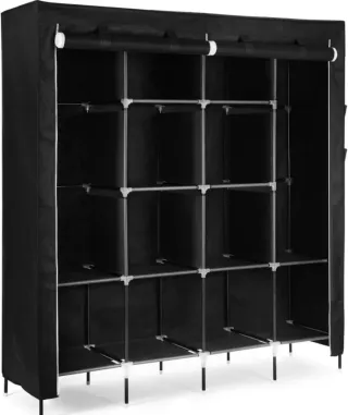 Guardaroba in tessuto nero