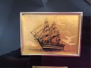 Quadretto serigrafia Nave Scuola Amerigo Vespucci