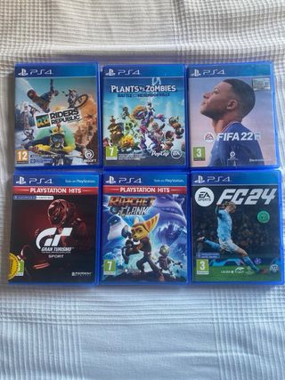 Lote 7 Juegos PS4: FIFA 22, FC 24, Gran Turismo Sp