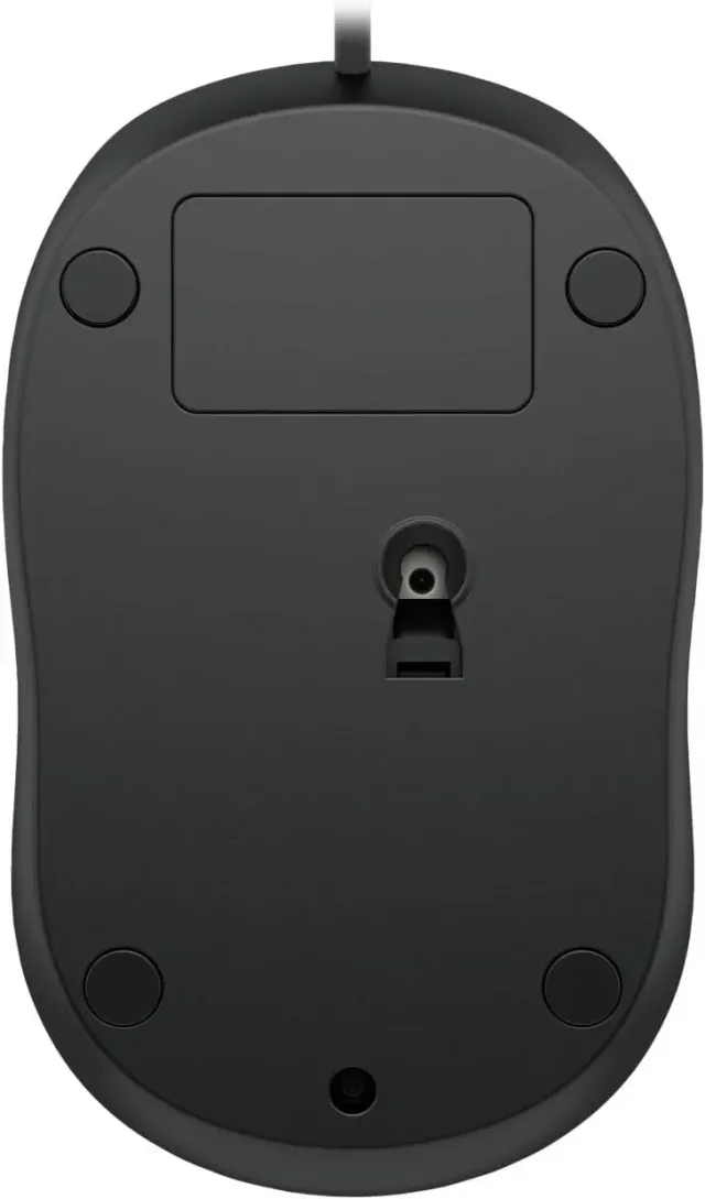 HP 1000 - Mouse con Cavo (1200 DPI, 2 Tasti e Scroll Wheel, 1,5 m di Cavo, USB, Windows), Nero