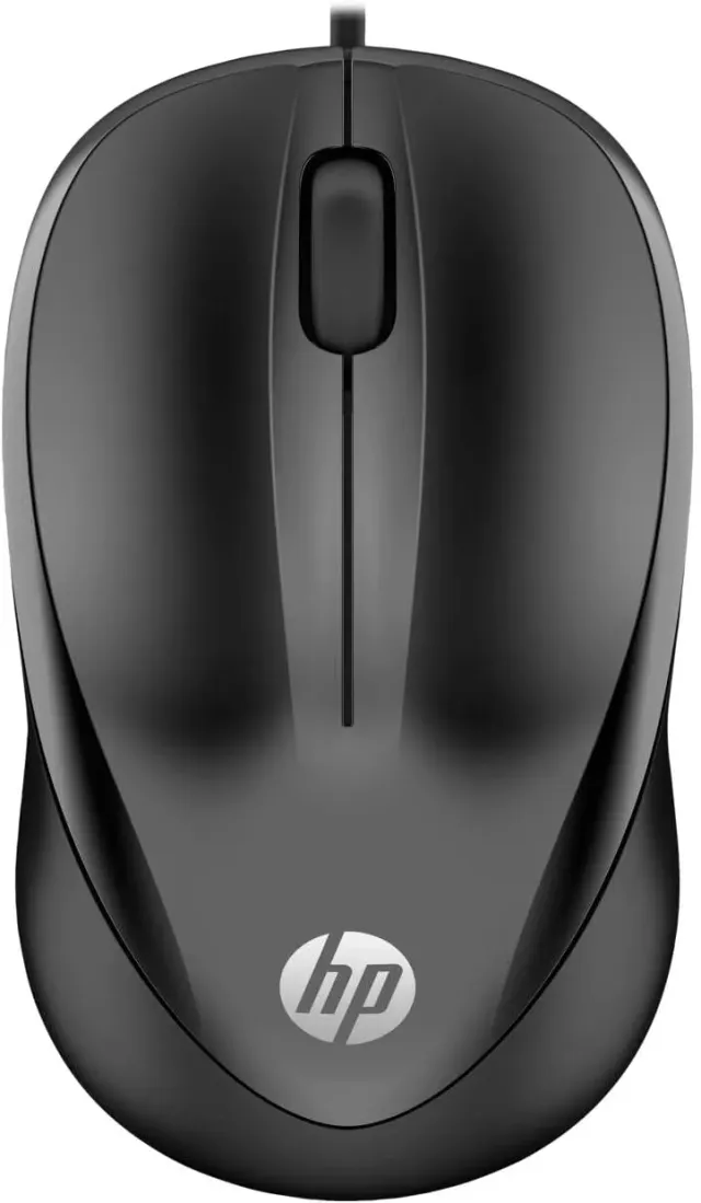 HP 1000 - Mouse con Cavo (1200 DPI, 2 Tasti e Scroll Wheel, 1,5 m di Cavo, USB, Windows), Nero