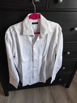 Camisa Zara Elegante Blanca Talla L