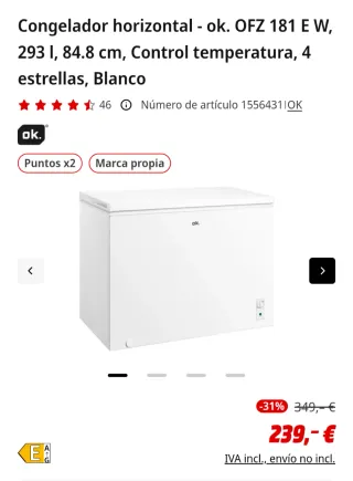 Congelador Horizontal Blanco