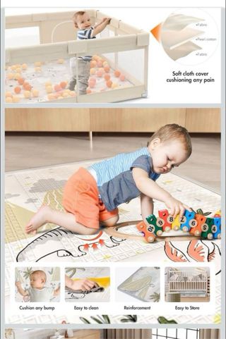 Parque Infantil Mloong 120x120cm Beige