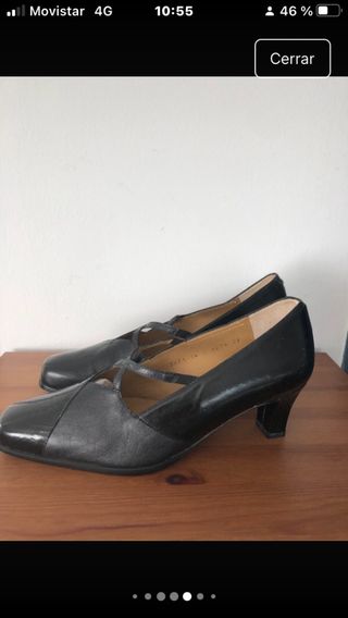 Zapatos de piel negros ancho especial nuevos