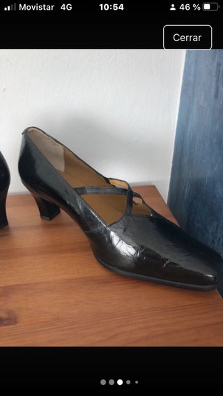 Zapatos de piel negros ancho especial nuevos