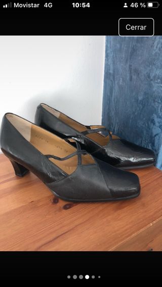 Zapatos de piel negros ancho especial nuevos
