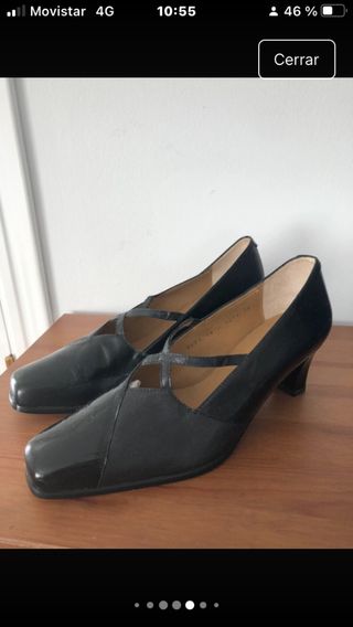 Zapatos de piel negros ancho especial nuevos