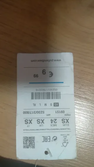 Top tirantes negro Pull&Bear Talla XS/34