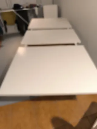 Mesa extensible Ikea blanca madera