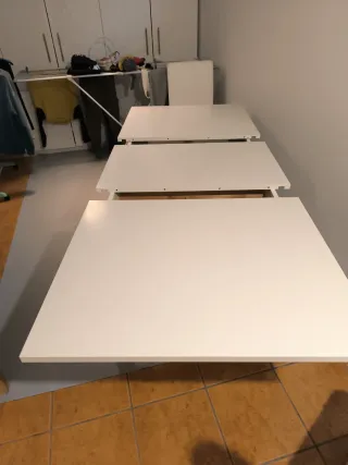 Mesa extensible Ikea blanca madera