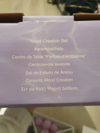 Piatto ceramica sabbia, cera, incenso