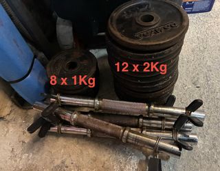Juego Mancuernas 8x1Kg y 12x2Kg