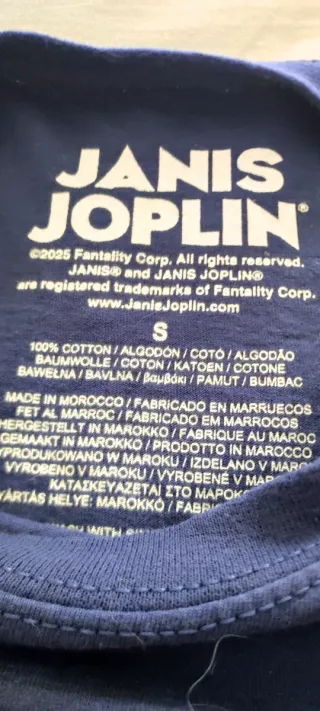 Camiseta Janis Joplin azul