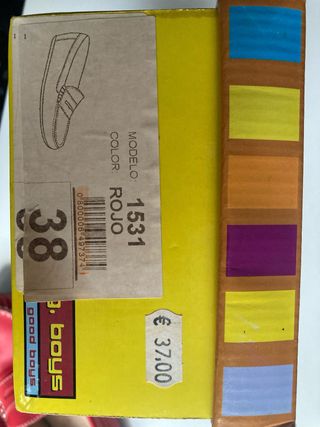 Mocasines rojos de piel