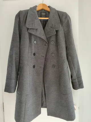 Abrigo largo gris Zara